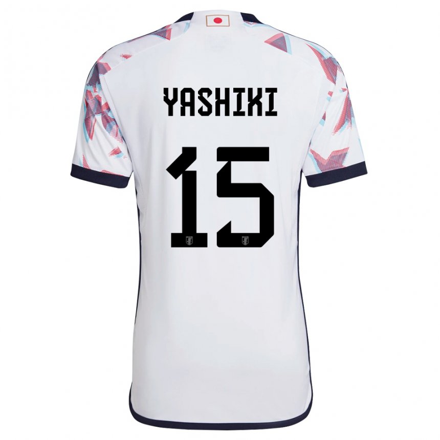 Dzieci Japonii Yusei Yashiki #15 Biały Wyjazdowa Koszulka 22-24 Koszulki Klubowe