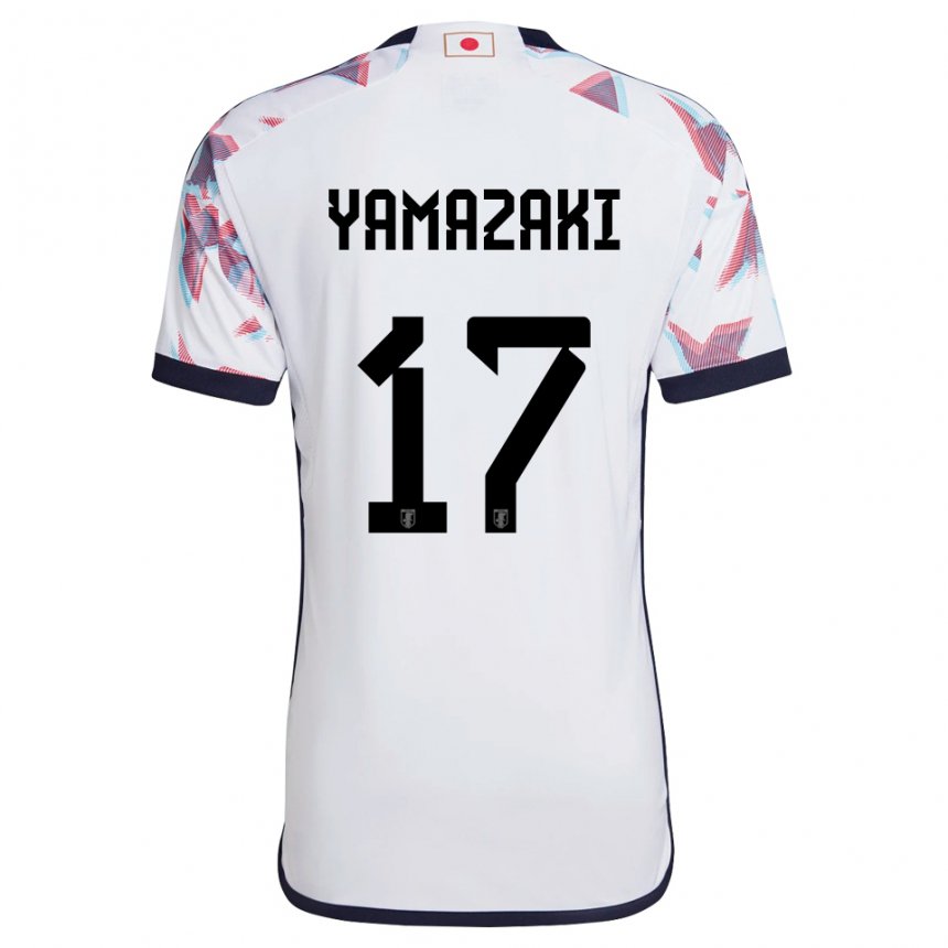 Dzieci Japonii Taishin Yamazaki #17 Biały Wyjazdowa Koszulka 22-24 Koszulki Klubowe