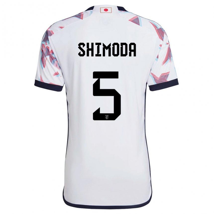 Dzieci Japonii Yoshihiro Shimoda #5 Biały Wyjazdowa Koszulka 22-24 Koszulki Klubowe