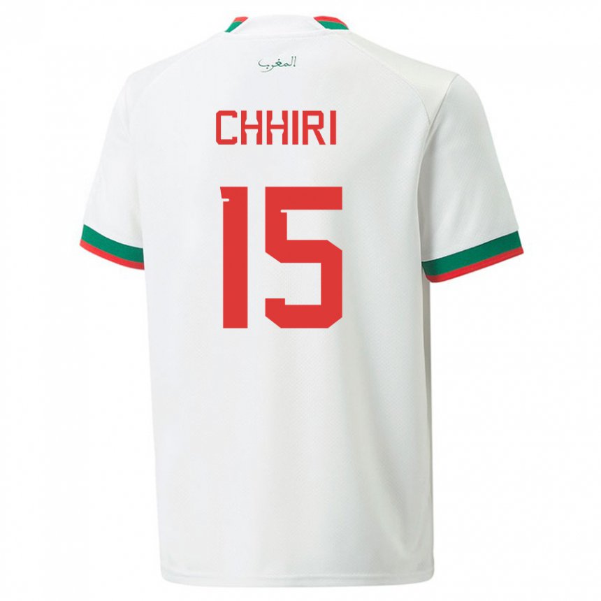 Dzieci Maroka Ghizlane Chhiri #15 Biały Wyjazdowa Koszulka 22-24 Koszulki Klubowe