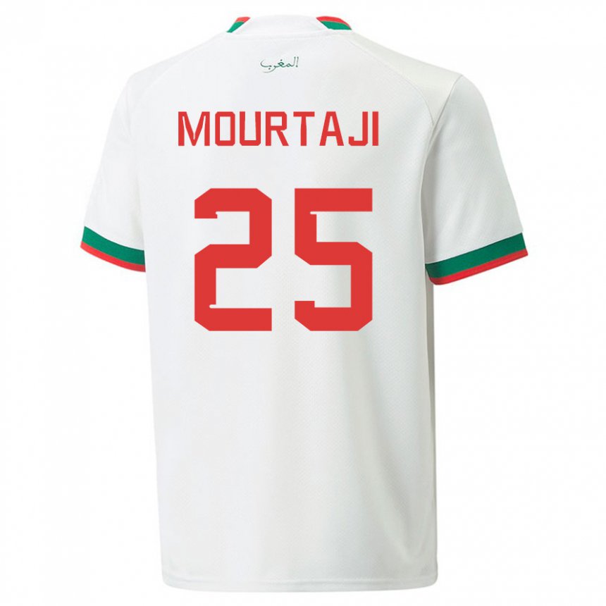 Dzieci Maroka Chaymaa Mourtaji #25 Biały Wyjazdowa Koszulka 22-24 Koszulki Klubowe