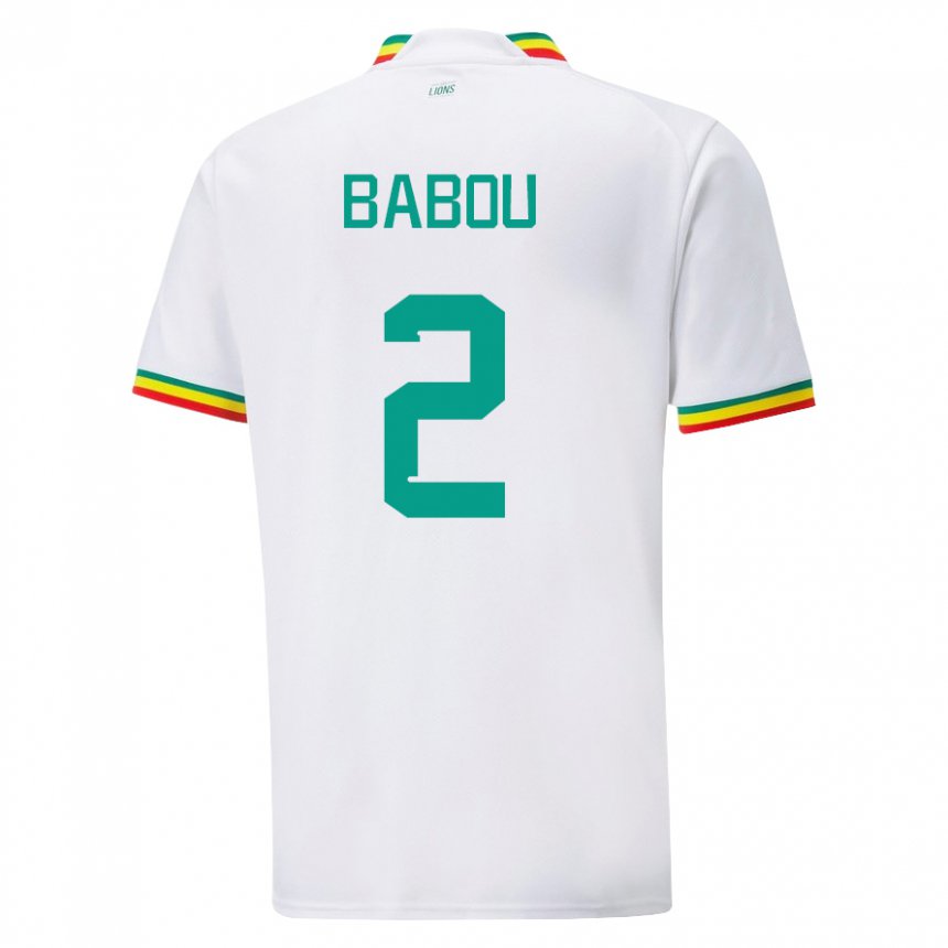 Męski Senegalu Marieme Babou #2 Biały Domowa Koszulka 22-24 Koszulki Klubowe