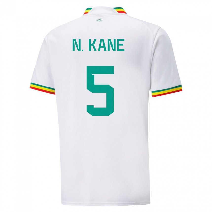 Męski Senegalu Ndeye Ndiaye Kane #5 Biały Domowa Koszulka 22-24 Koszulki Klubowe