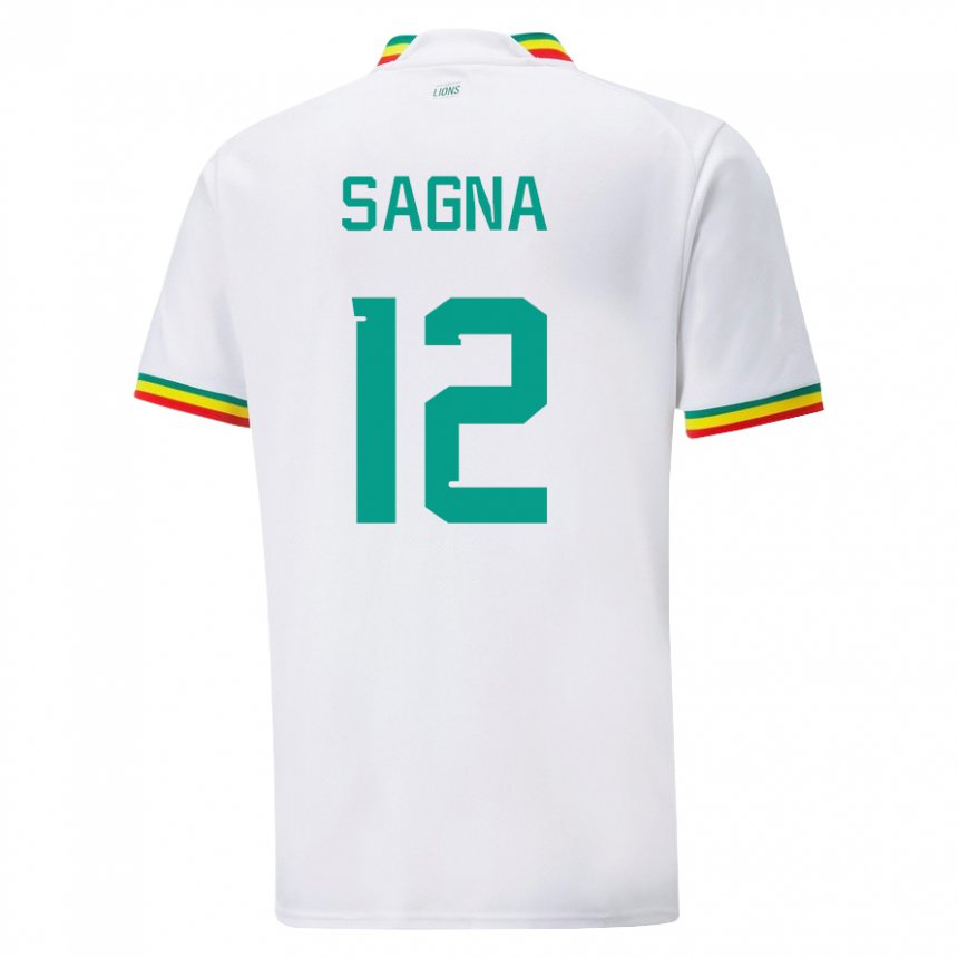 Męski Senegalu Safietou Sagna #12 Biały Domowa Koszulka 22-24 Koszulki Klubowe
