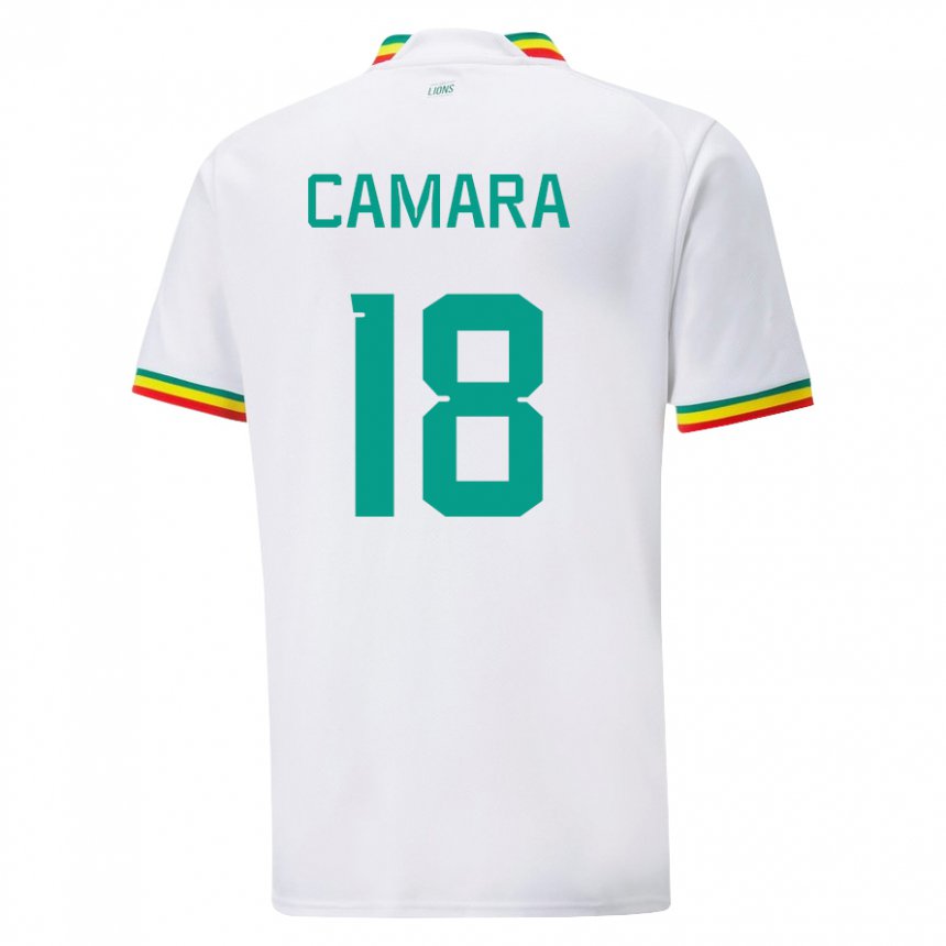 Męski Senegalu Meta Camara #18 Biały Domowa Koszulka 22-24 Koszulki Klubowe