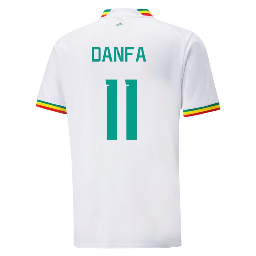 Męski Senegalu Mamadou Danfa #11 Biały Domowa Koszulka 22-24 Koszulki Klubowe