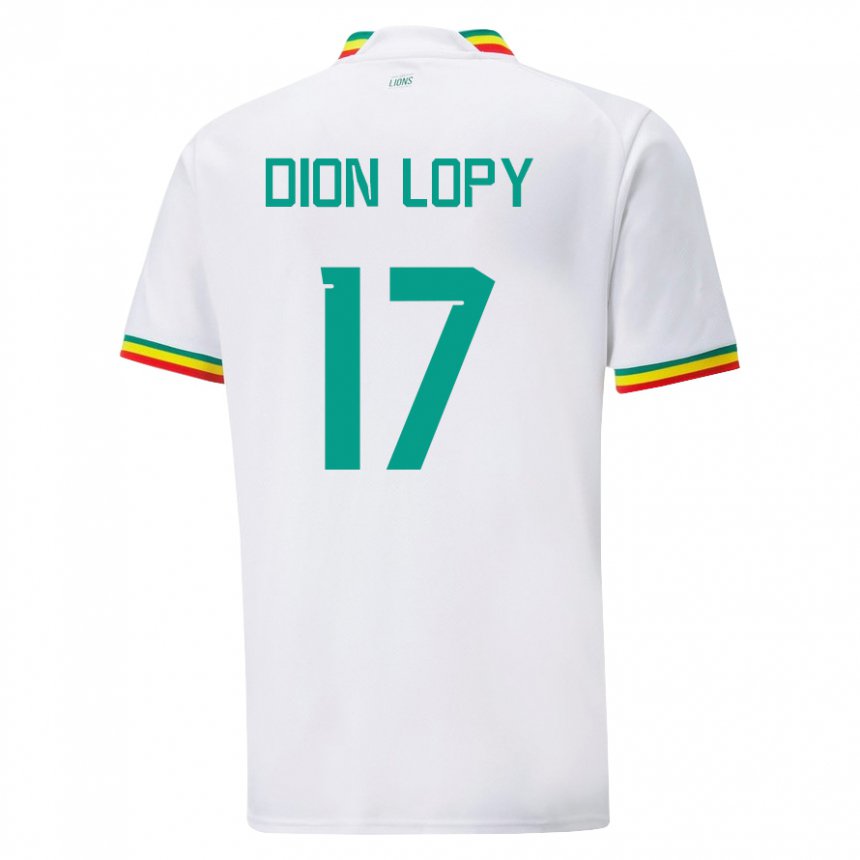 Męski Senegalu Dion Lopy #17 Biały Domowa Koszulka 22-24 Koszulki Klubowe