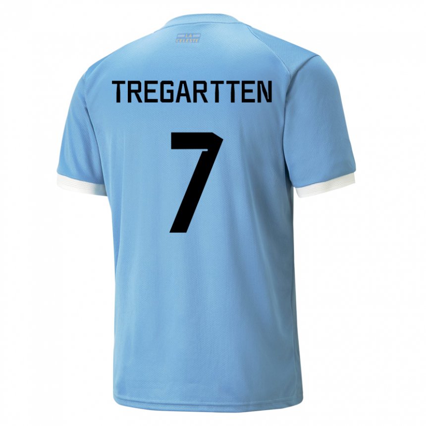 Męski Urugwaju Stephanie Tregartten #7 Niebieski Domowa Koszulka 22-24 Koszulki Klubowe