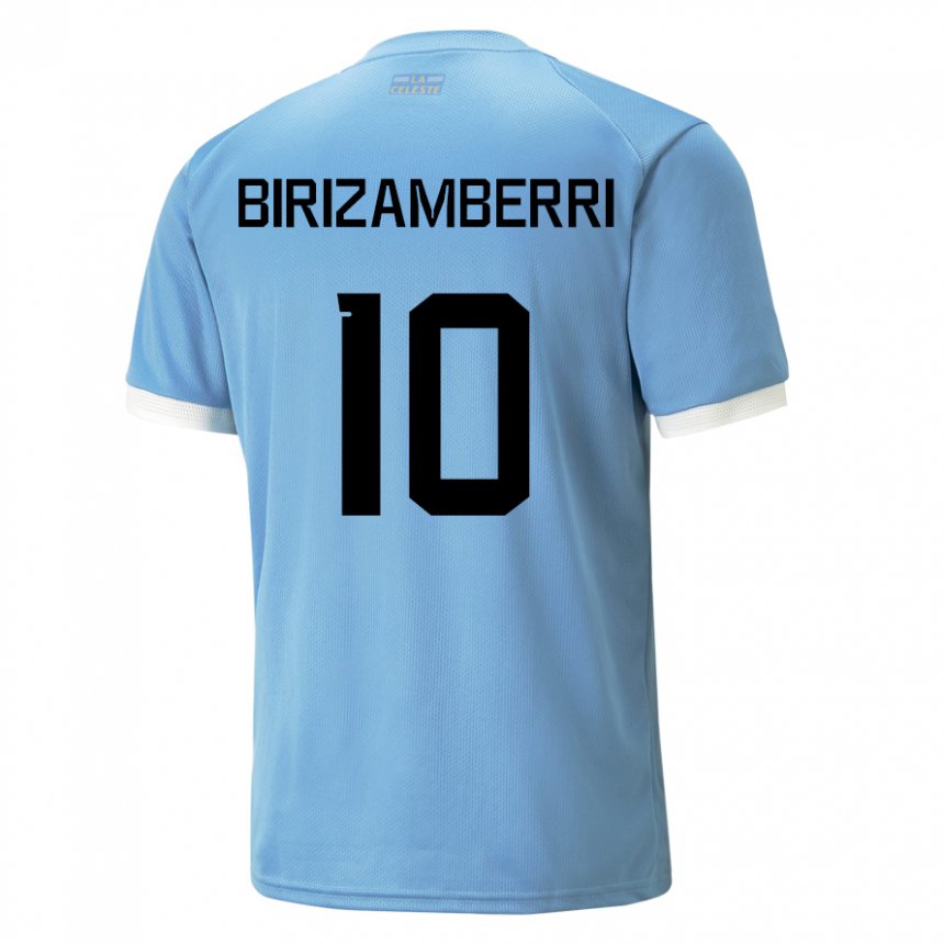 Męski Urugwaju Carolina Birizamberri #10 Niebieski Domowa Koszulka 22-24 Koszulki Klubowe