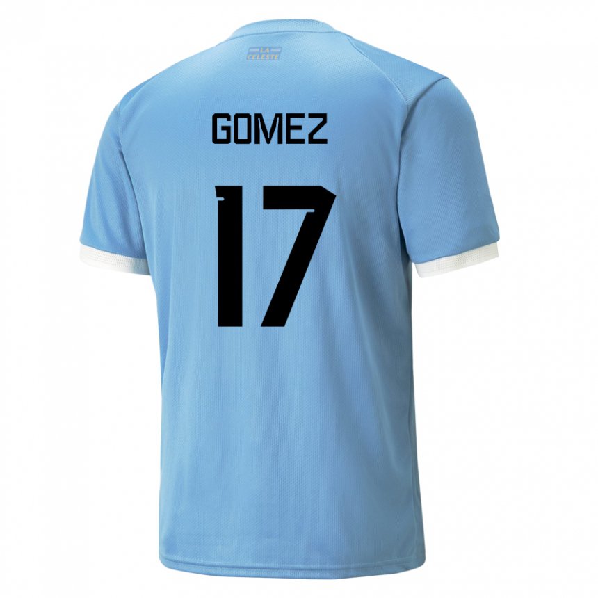 Męski Urugwaju Cecilia Gomez #17 Niebieski Domowa Koszulka 22-24 Koszulki Klubowe