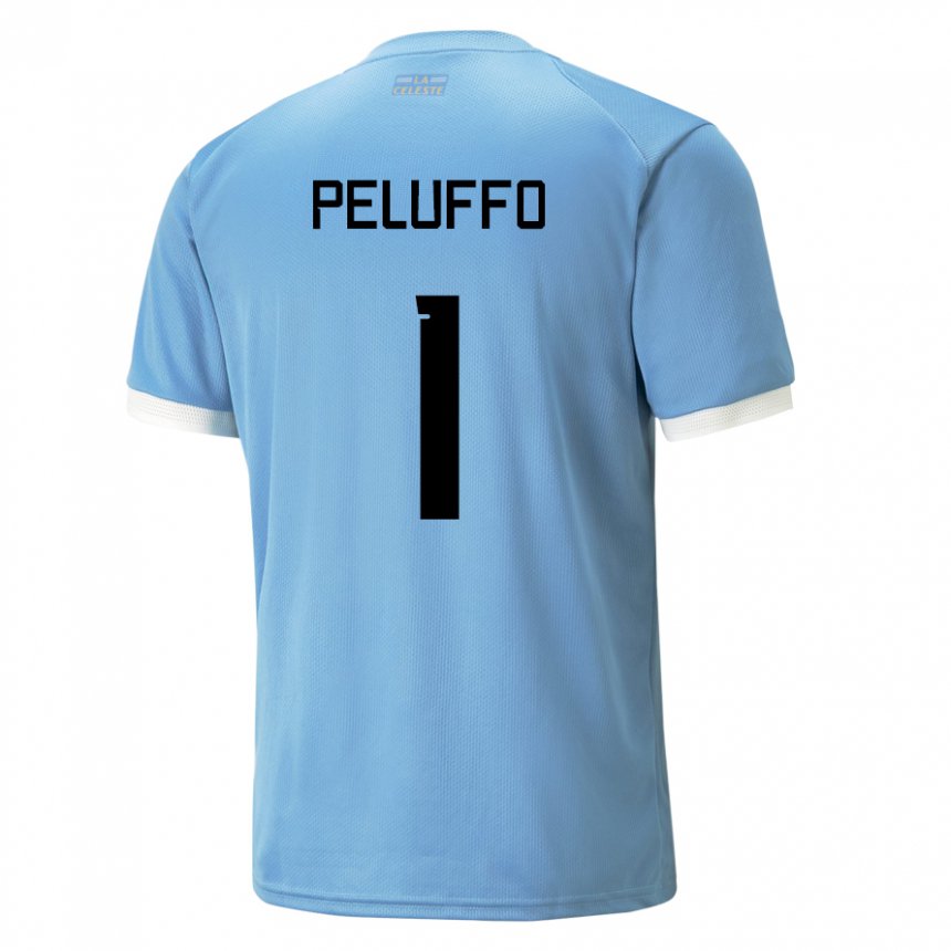 Męski Urugwaju Daniel Peluffo #1 Niebieski Domowa Koszulka 22-24 Koszulki Klubowe