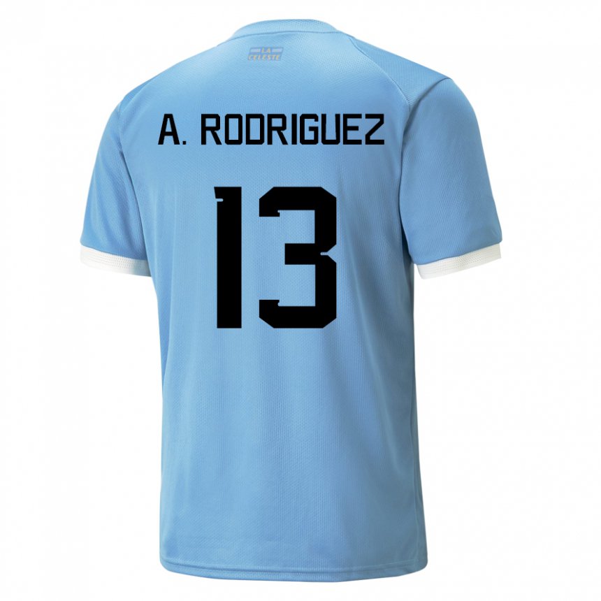 Męski Urugwaju Agustin Rodriguez #13 Niebieski Domowa Koszulka 22-24 Koszulki Klubowe
