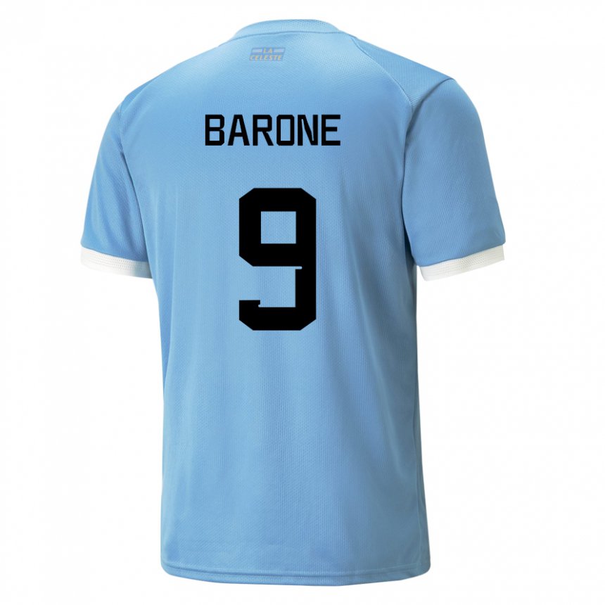 Męski Urugwaju Faustino Barone #9 Niebieski Domowa Koszulka 22-24 Koszulki Klubowe