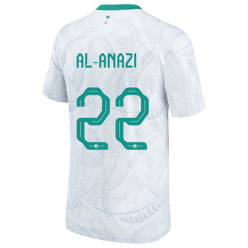 Męski Arabii Saudyjskiej Lama Al Anazi #22 Biały Domowa Koszulka 22-24 Koszulki Klubowe