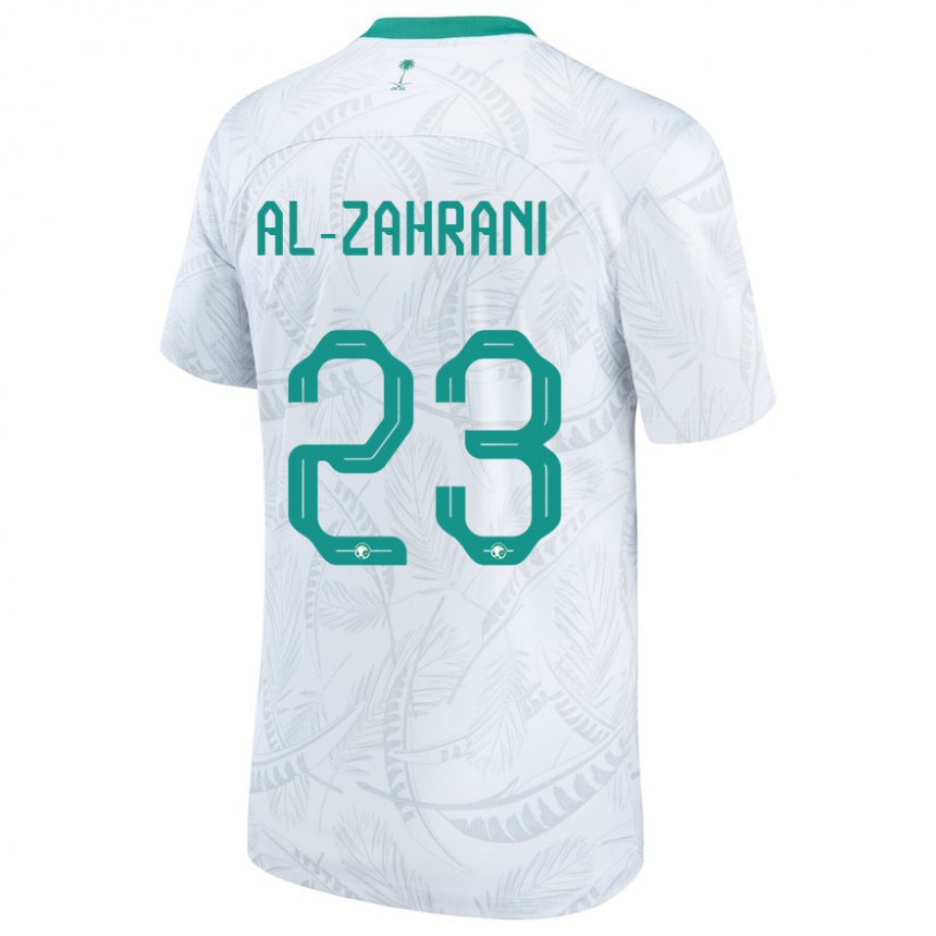 Męski Arabii Saudyjskiej Tahani Al Zahrani #23 Biały Domowa Koszulka 22-24 Koszulki Klubowe