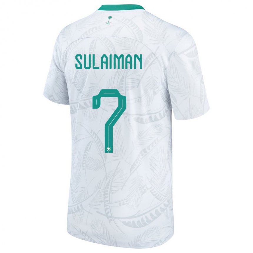 Męski Arabii Saudyjskiej Mohammed Sulaiman #7 Biały Domowa Koszulka 22-24 Koszulki Klubowe