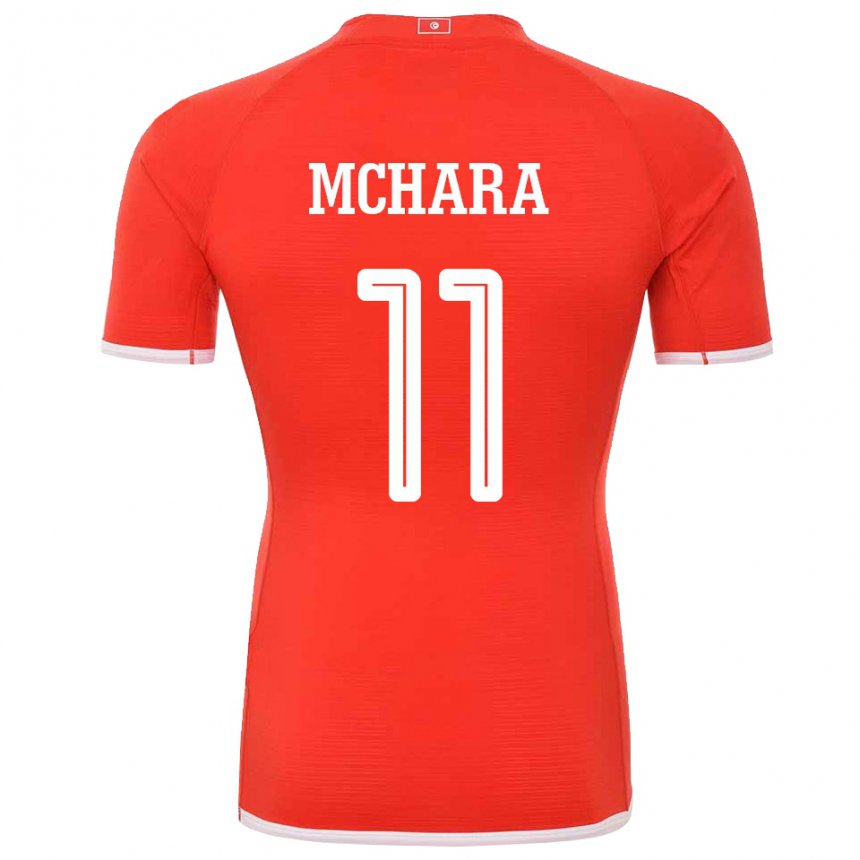 Męski Tunezji Imen Mchara #11 Czerwony Domowa Koszulka 22-24 Koszulki Klubowe