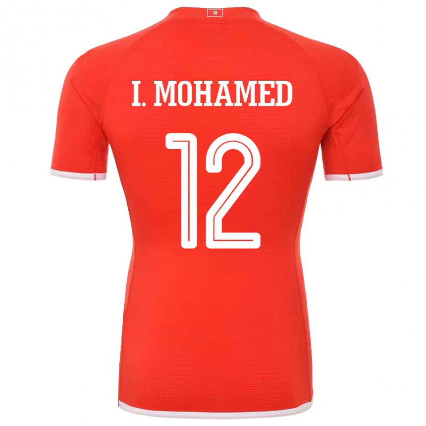Męski Tunezji Ibtissem Ben Mohamed #12 Czerwony Domowa Koszulka 22-24 Koszulki Klubowe