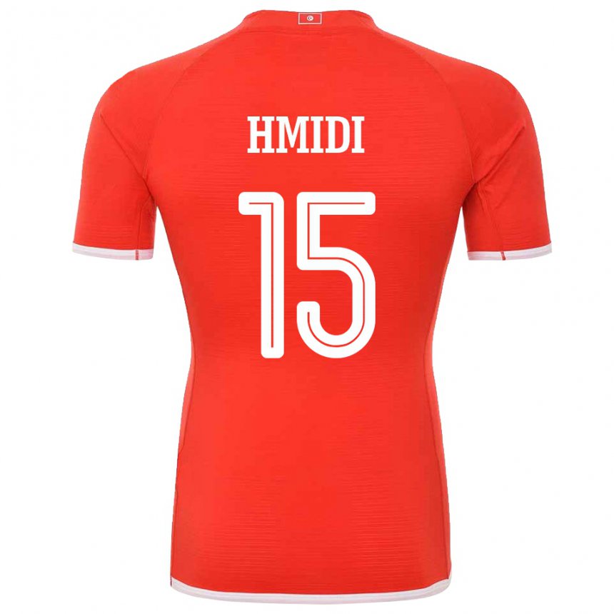 Męski Tunezji Makolm Hmidi #15 Czerwony Domowa Koszulka 22-24 Koszulki Klubowe