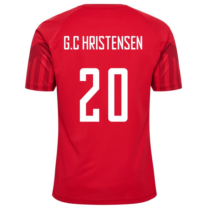 Męski Danii Gustav Christensen #20 Czerwony Domowa Koszulka 22-24 Koszulki Klubowe