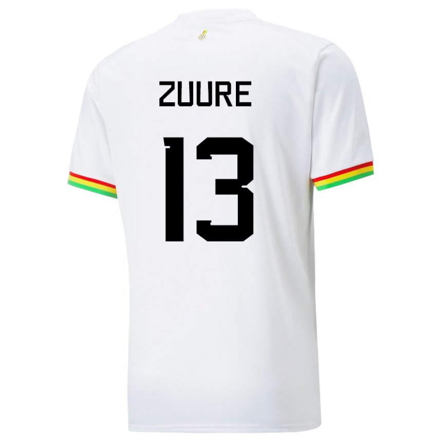 Męski Ghany Moses Salifu Bawa Zuure #13 Biały Domowa Koszulka 22-24 Koszulki Klubowe