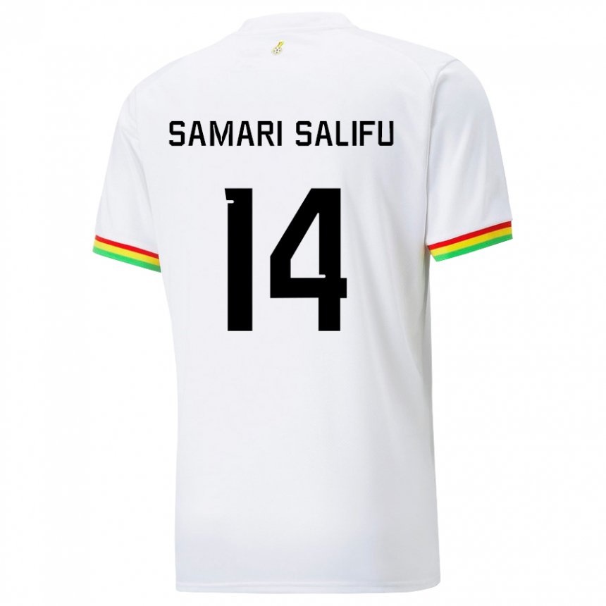 Męski Ghany Abass Samari Salifu #14 Biały Domowa Koszulka 22-24 Koszulki Klubowe