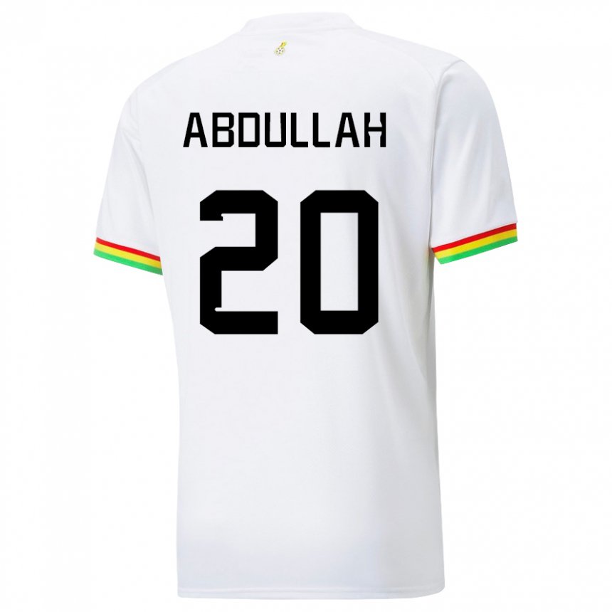 Męski Ghany Razak Abdullah #20 Biały Domowa Koszulka 22-24 Koszulki Klubowe