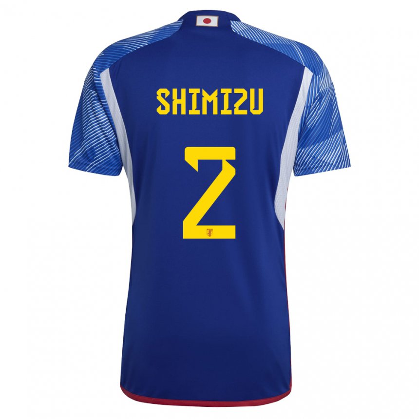 Męski Japonii Risa Shimizu #2 Królewski Niebieski Domowa Koszulka 22-24 Koszulki Klubowe
