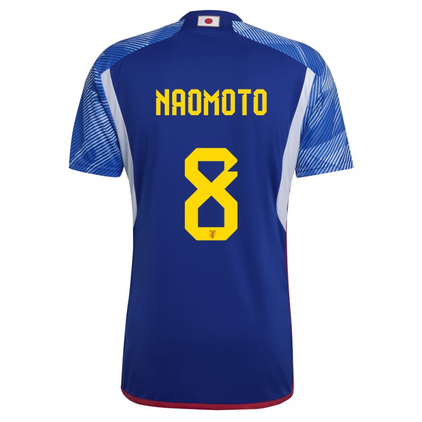 Męski Japonii Hikaru Naomoto #8 Królewski Niebieski Domowa Koszulka 22-24 Koszulki Klubowe