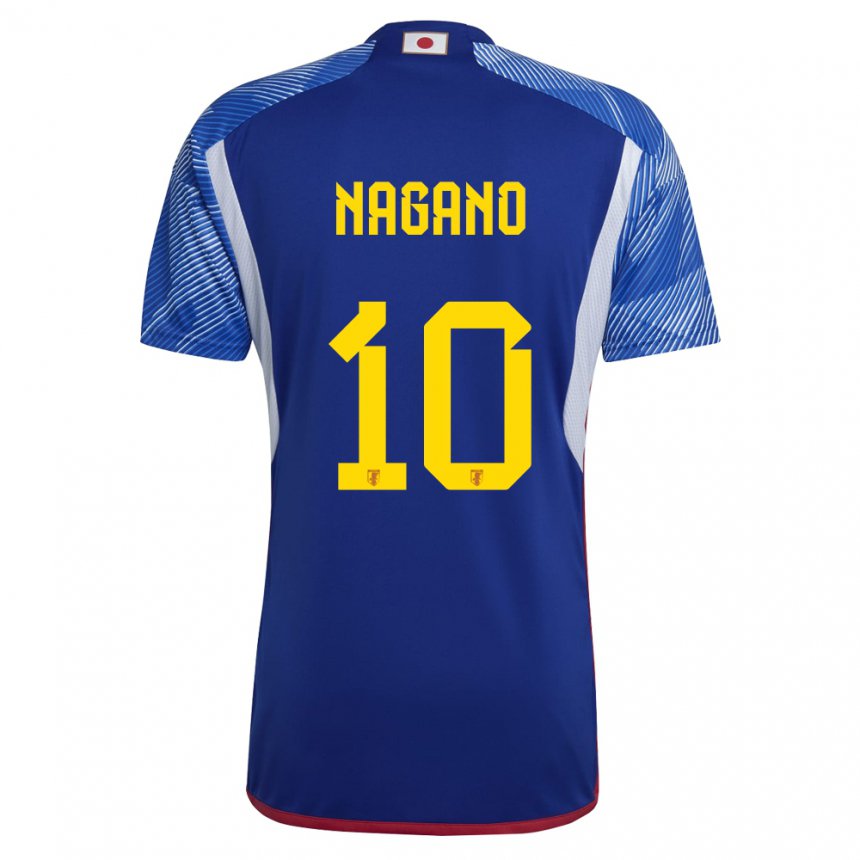 Męski Japonii Fuka Nagano #10 Królewski Niebieski Domowa Koszulka 22-24 Koszulki Klubowe