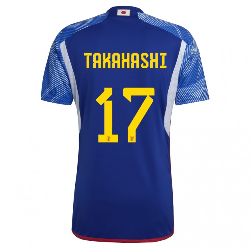 Męski Japonii Hana Takahashi #17 Królewski Niebieski Domowa Koszulka 22-24 Koszulki Klubowe