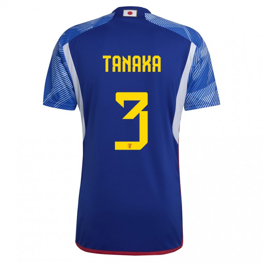 Męski Japonii Hayato Tanaka #3 Królewski Niebieski Domowa Koszulka 22-24 Koszulki Klubowe
