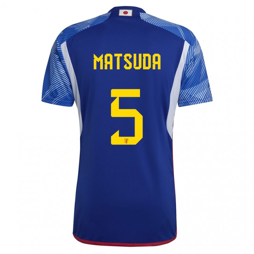 Męski Japonii Hayate Matsuda #5 Królewski Niebieski Domowa Koszulka 22-24 Koszulki Klubowe