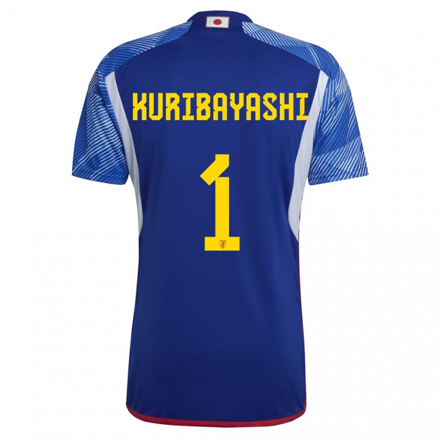 Męski Japonii Hayato Kuribayashi #1 Królewski Niebieski Domowa Koszulka 22-24 Koszulki Klubowe