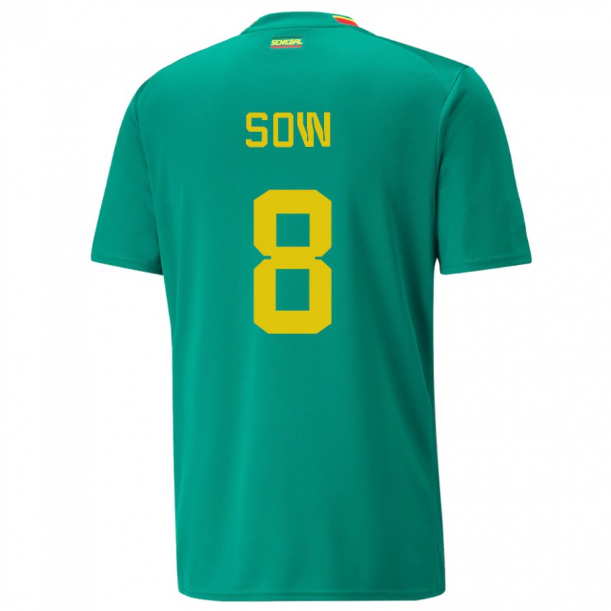 Męski Senegalu Mbayang Sow #8 Zielony Wyjazdowa Koszulka 22-24 Koszulki Klubowe