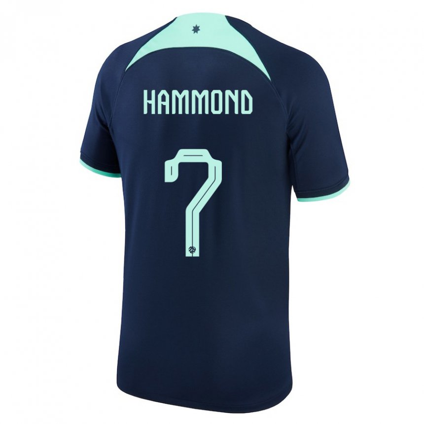 Męski Australii Tristan Hammond #7 Ciemny Niebieski Wyjazdowa Koszulka 22-24 Koszulki Klubowe