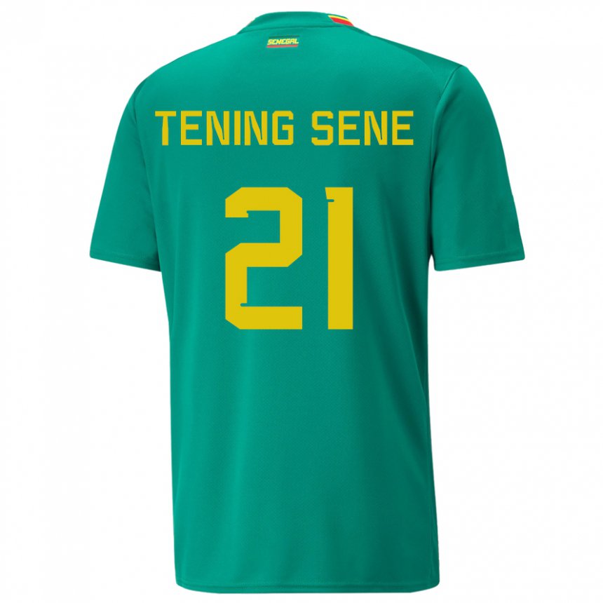 Męski Senegalu Tening Sene #21 Zielony Wyjazdowa Koszulka 22-24 Koszulki Klubowe