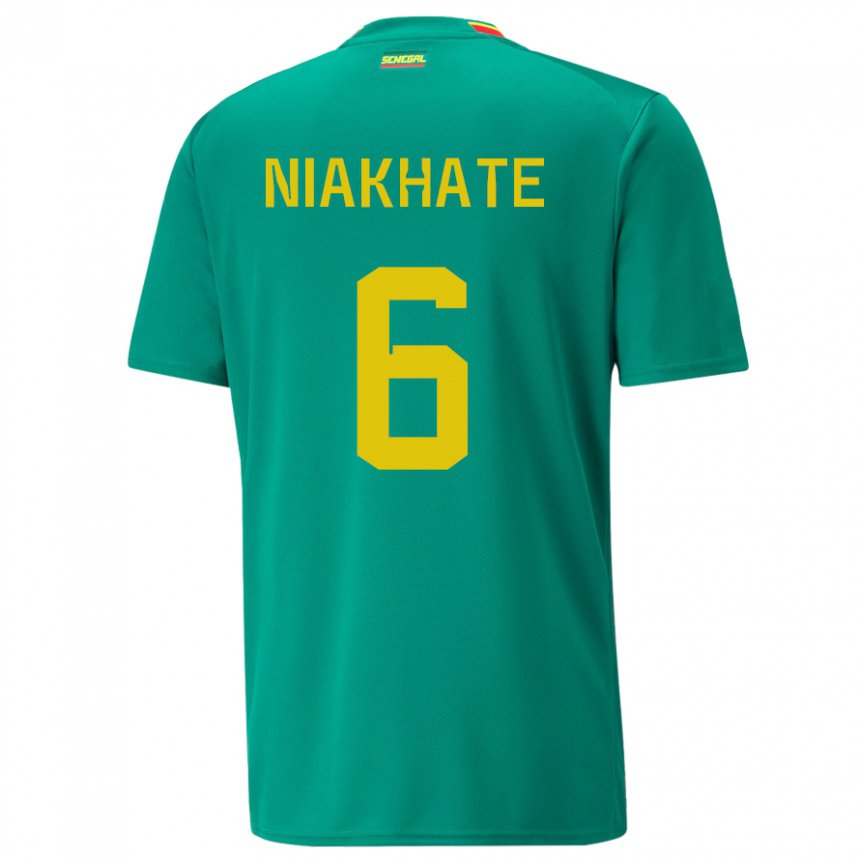 Męski Senegalu Niakhate N Diaye #6 Zielony Wyjazdowa Koszulka 22-24 Koszulki Klubowe