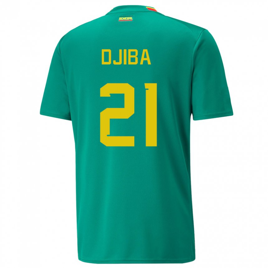 Męski Senegalu Francois Djiba #21 Zielony Wyjazdowa Koszulka 22-24 Koszulki Klubowe