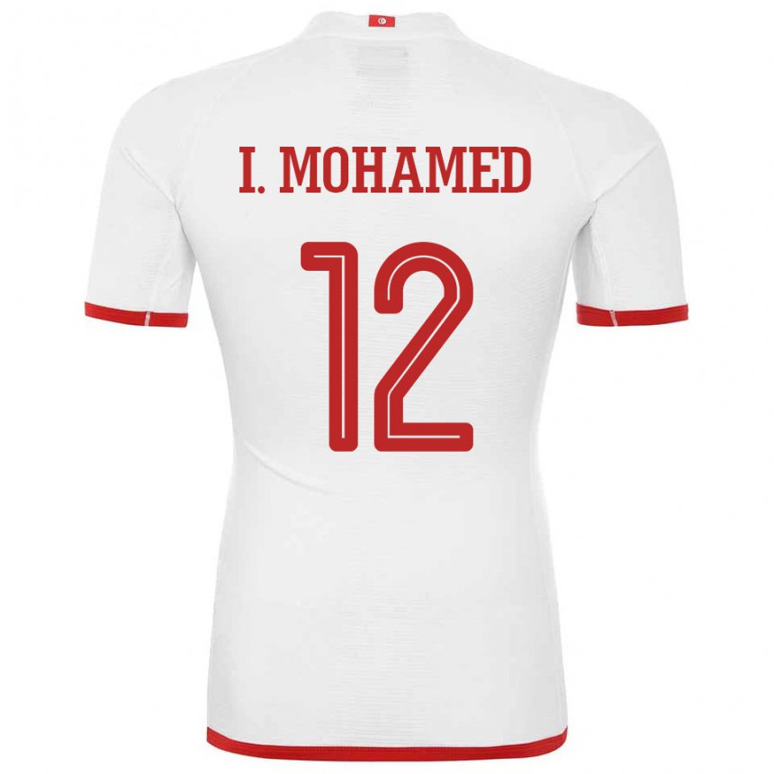 Męski Tunezji Ibtissem Ben Mohamed #12 Biały Wyjazdowa Koszulka 22-24 Koszulki Klubowe