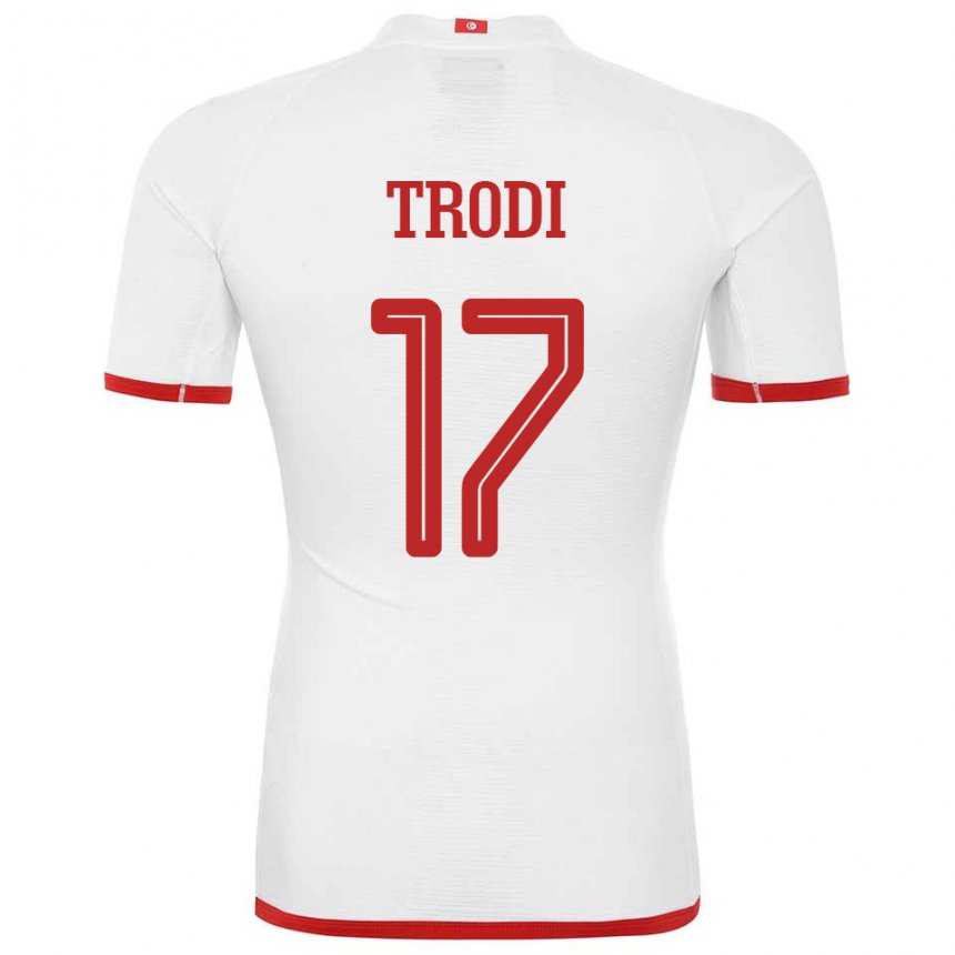 Męski Tunezji Imen Trodi #17 Biały Wyjazdowa Koszulka 22-24 Koszulki Klubowe