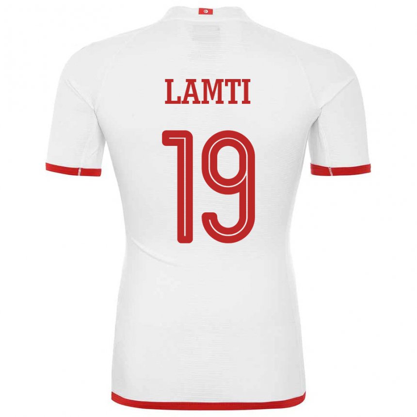 Męski Tunezji Chirine Lamti #19 Biały Wyjazdowa Koszulka 22-24 Koszulki Klubowe