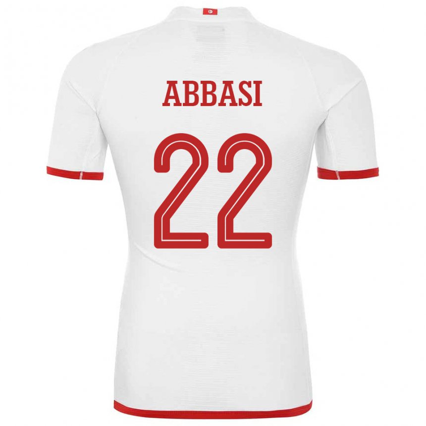 Męski Tunezji Bechir Abbasi #22 Biały Wyjazdowa Koszulka 22-24 Koszulki Klubowe