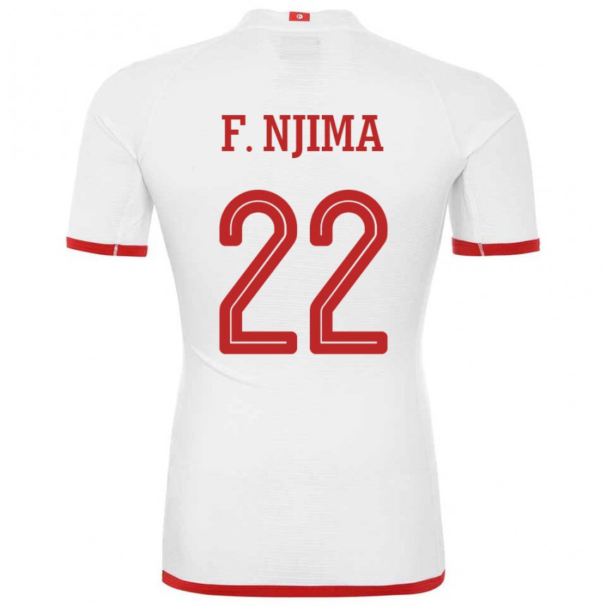 Męski Tunezji Firas Ben Njima #22 Biały Wyjazdowa Koszulka 22-24 Koszulki Klubowe