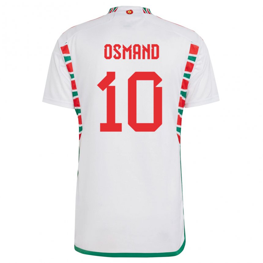 Męski Walii Callum Osmand #10 Biały Wyjazdowa Koszulka 22-24 Koszulki Klubowe