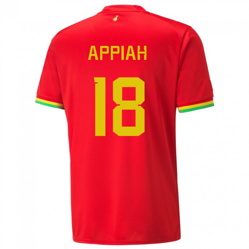 Męski Ghany Veronica Appiah #18 Czerwony Wyjazdowa Koszulka 22-24 Koszulki Klubowe