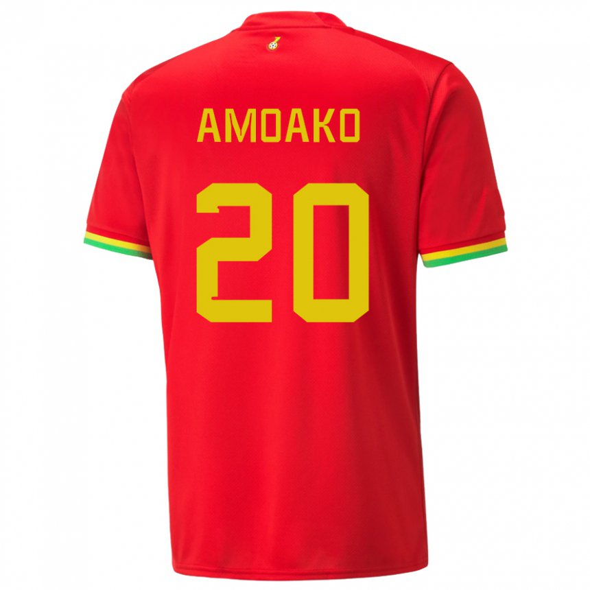 Męski Ghany Linda Amoako #20 Czerwony Wyjazdowa Koszulka 22-24 Koszulki Klubowe