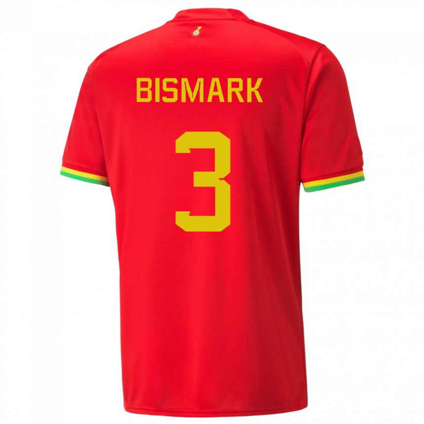 Męski Ghany Anim Bismark #3 Czerwony Wyjazdowa Koszulka 22-24 Koszulki Klubowe