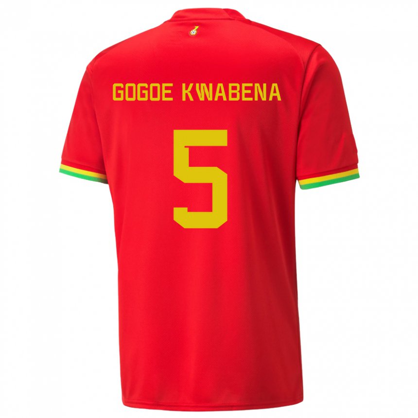 Męski Ghany Boahen Gogoe Kwabena #5 Czerwony Wyjazdowa Koszulka 22-24 Koszulki Klubowe
