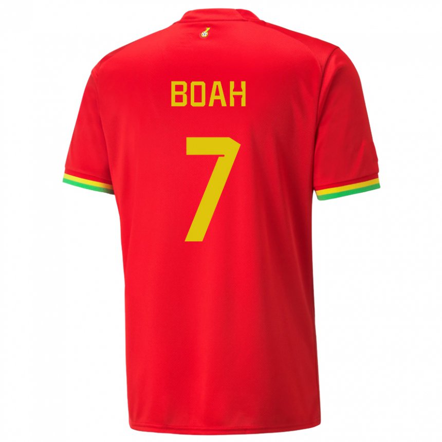 Męski Ghany Collins Boah #7 Czerwony Wyjazdowa Koszulka 22-24 Koszulki Klubowe